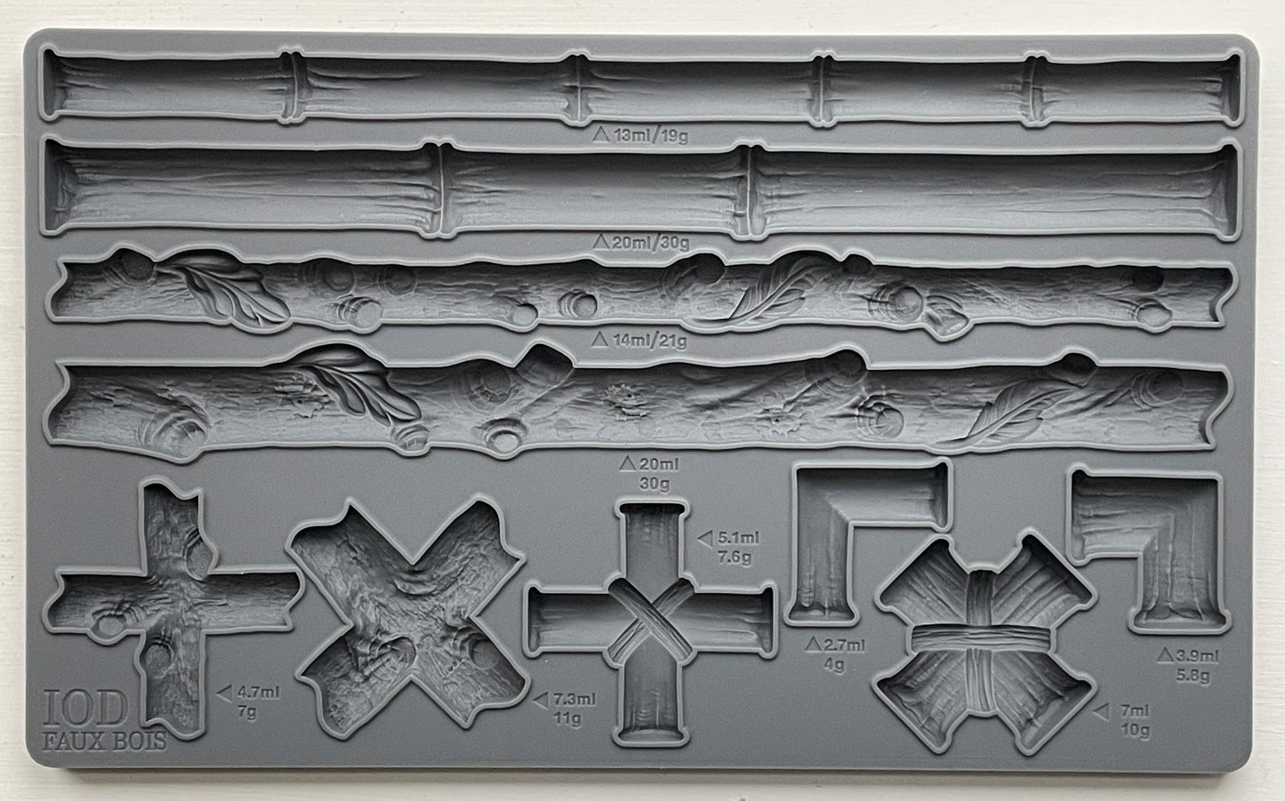 Faux Bois Mould By Iron Orchid Designs - New Spring 2024 Release