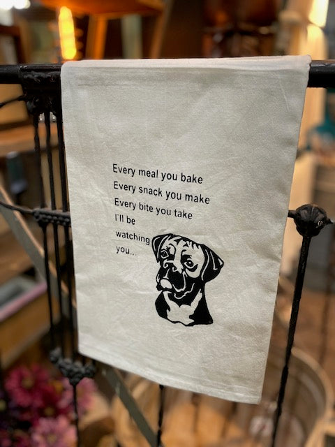 Boxer Kitchen Towel - I'll Be Watching You Song Lyrics