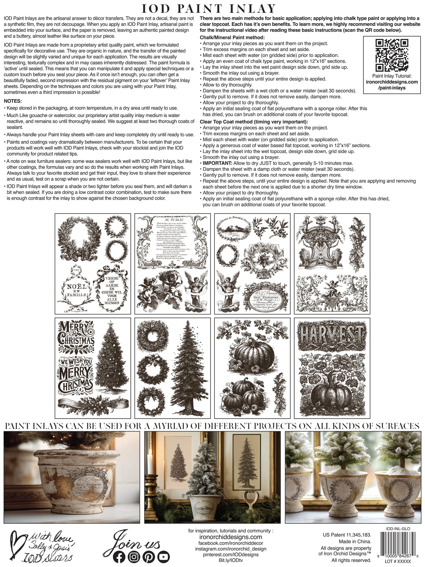 Gloria PAINT INLAY™ BY IOD (PAD OF 8 - 12"X16" SHEETS) - IRON ORCHID DESIGNS (2024 Q3 Limited Release)