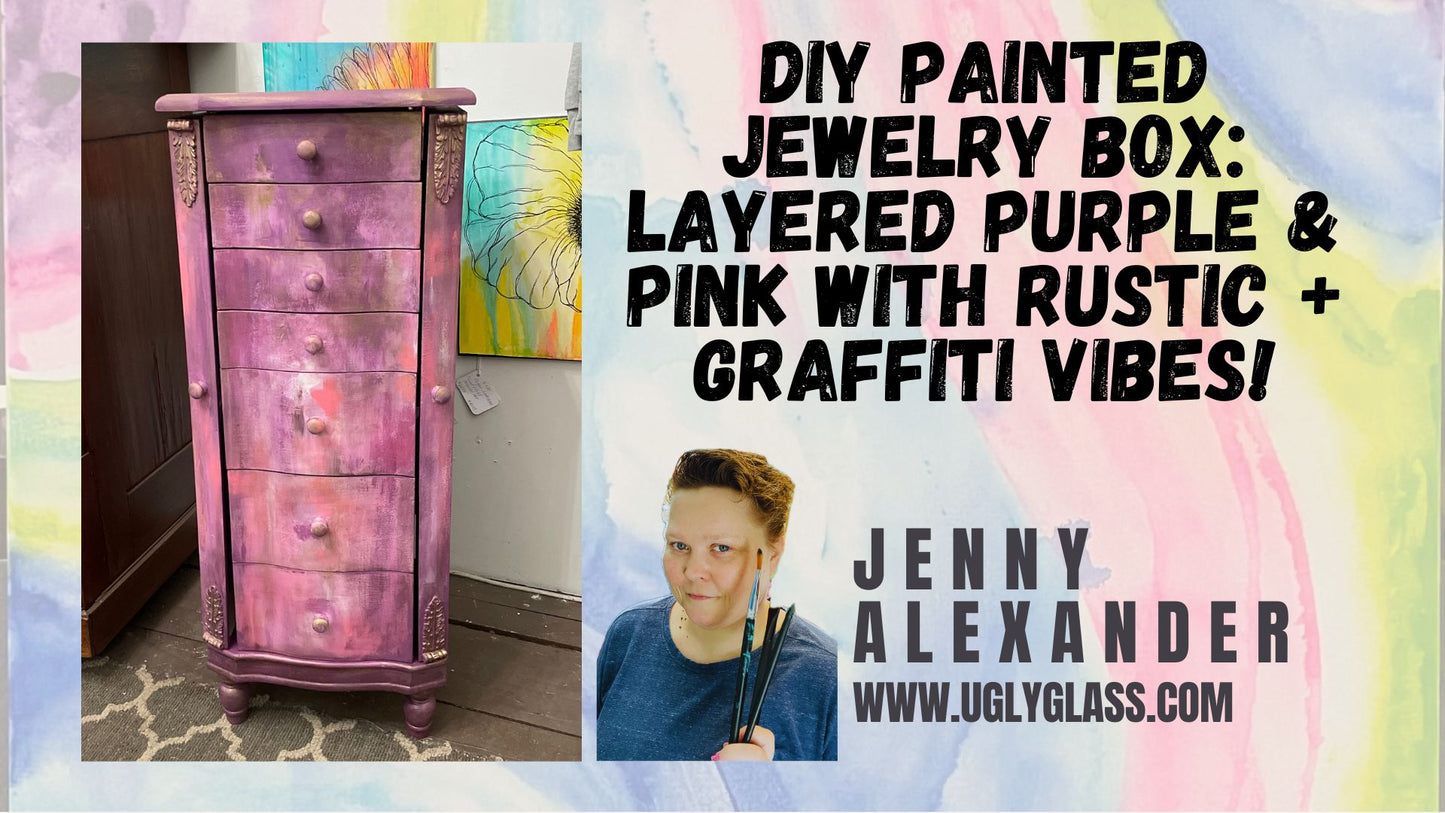 Get the Look - Pink & Purple Graffitti Vibe Thrift Store Jewelry Box