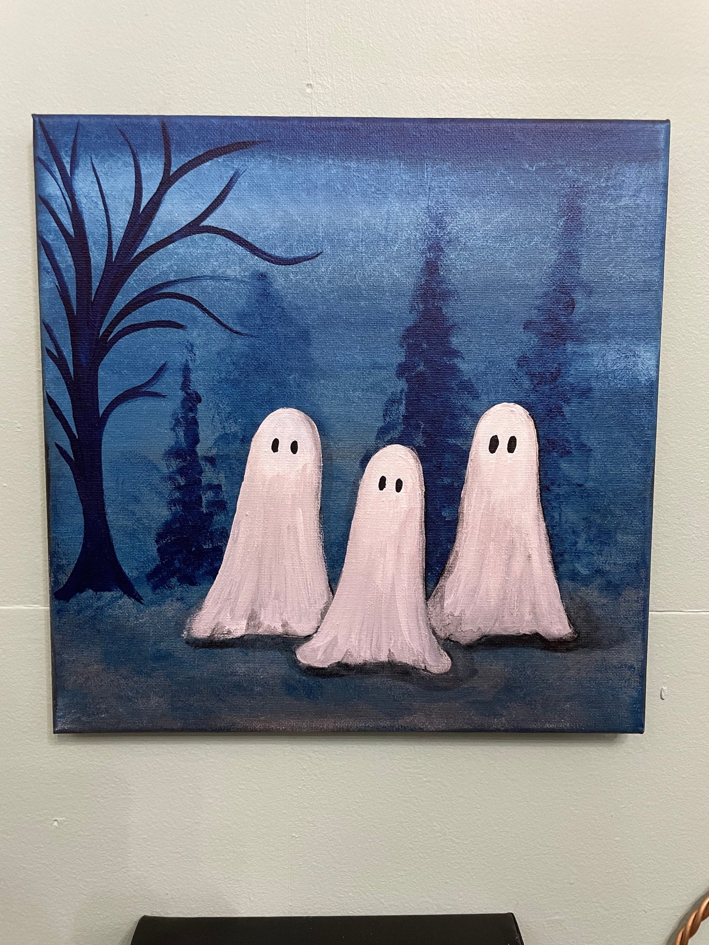 Original The Triplets Sheet Ghost 12x12 Painting