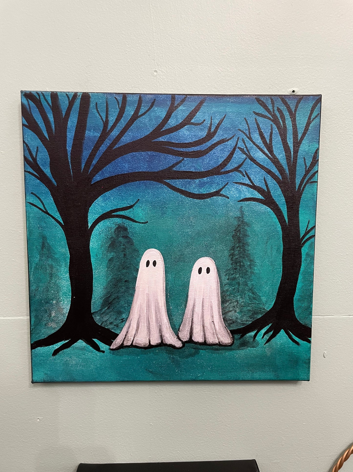 The Twins - Sheet Ghost 12x12 Painting