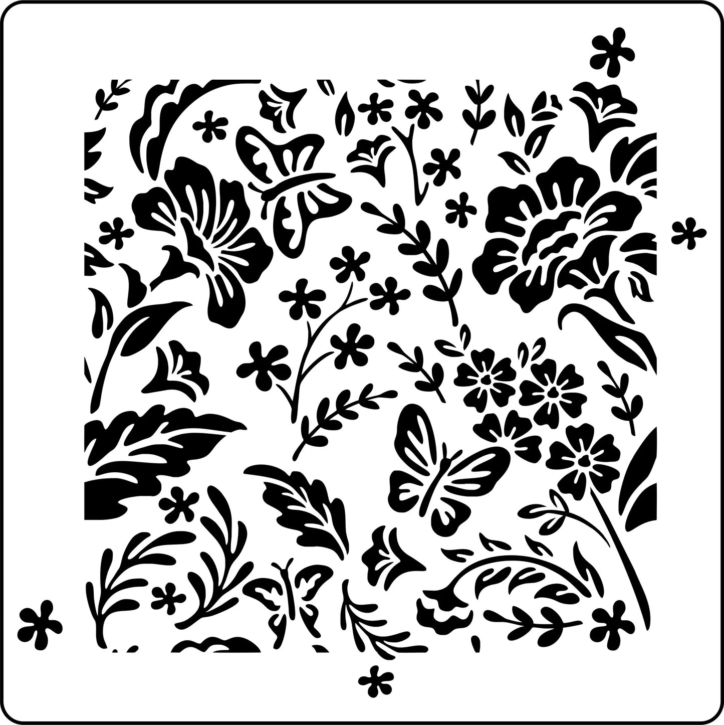 Butterflies and Flowers JRV Reusable Stencils