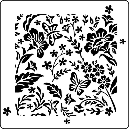 Butterflies and Flowers JRV Reusable Stencils