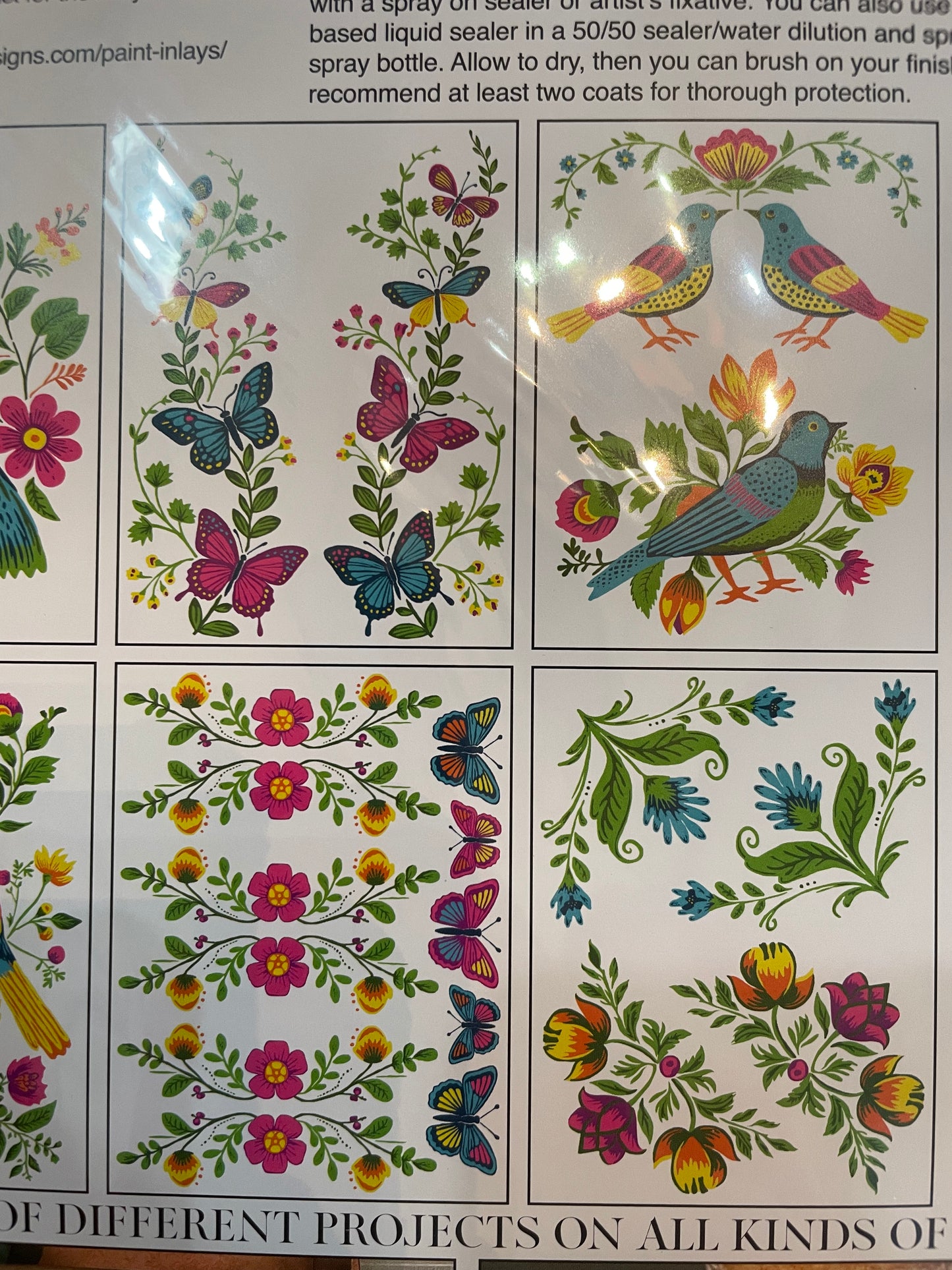 Cida Flora Paint Inlay (2023 Limited Release) by IOD - Iron Orchid Designs