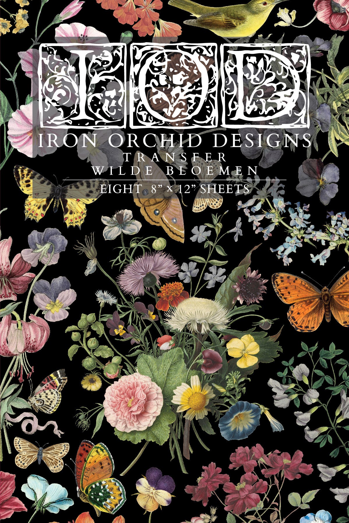 Wilde Bloemen IOD Transfer 8x12 Pad™ LIMITED EDITION Iron Orchid Designs