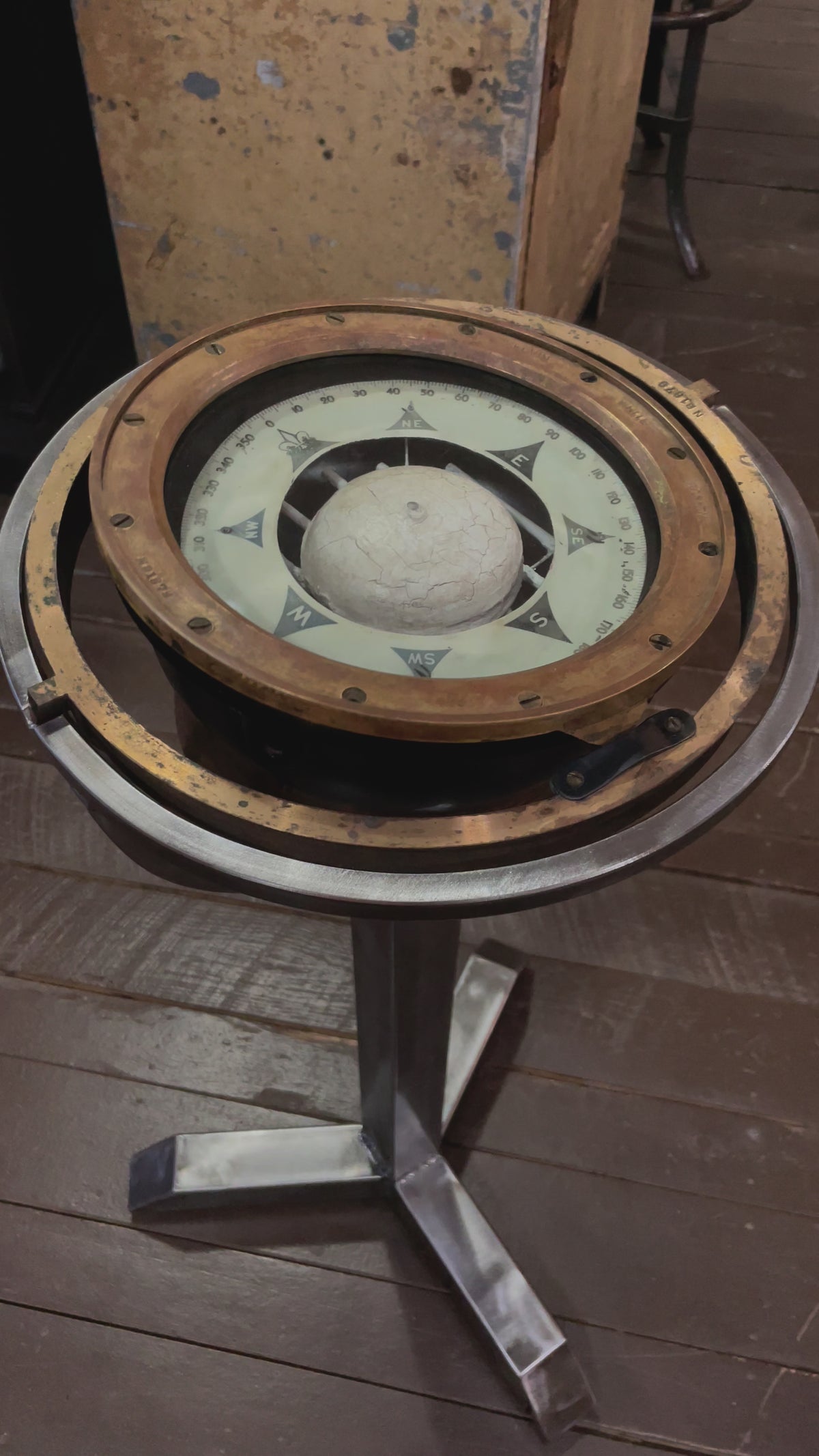 Antique Ships Compass Art Piece