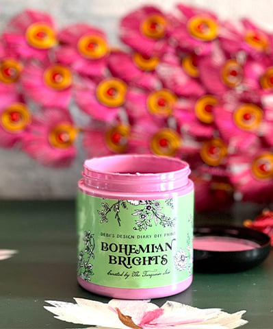 Unbridled Love – Bohemian Brights DIY Paint Curated by The Turquoise Iris - lovely pink 4 oz Accent Jar